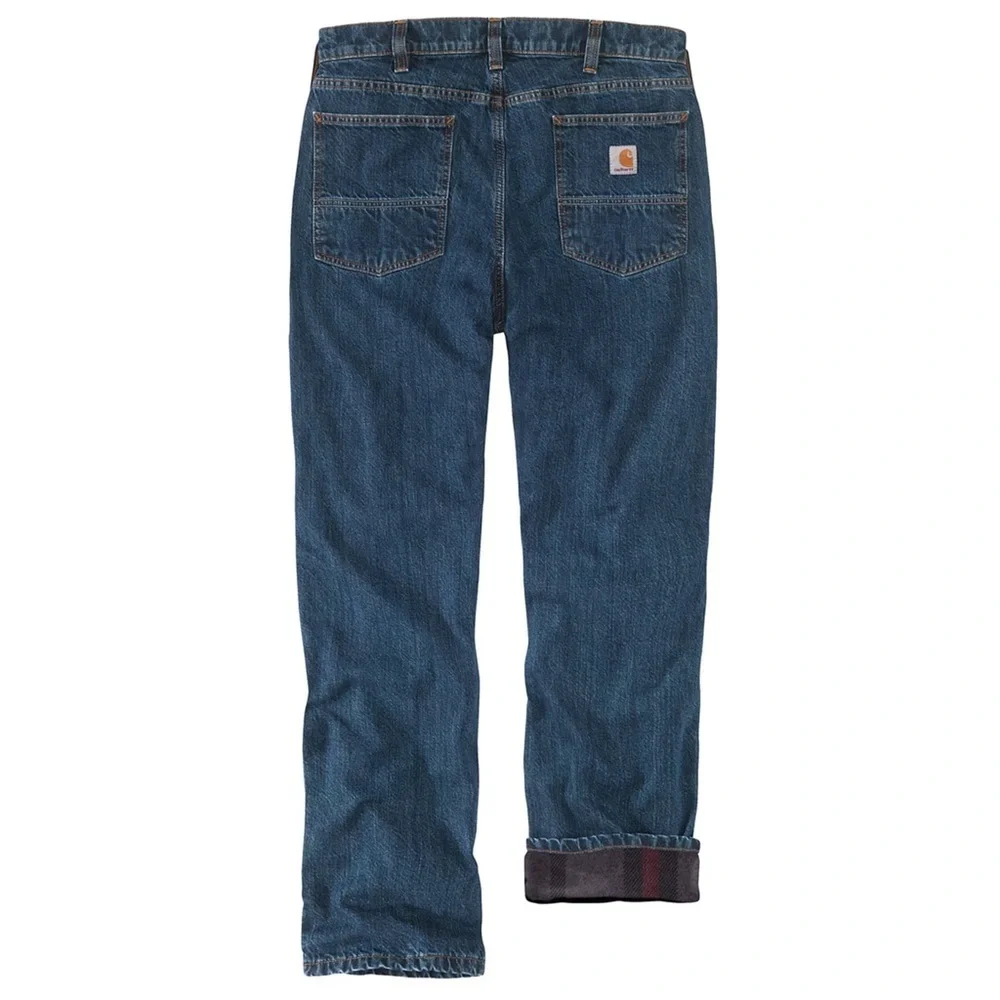 Carhartt Relaxed Fit Flannel-lined 5 Pocket Jeans